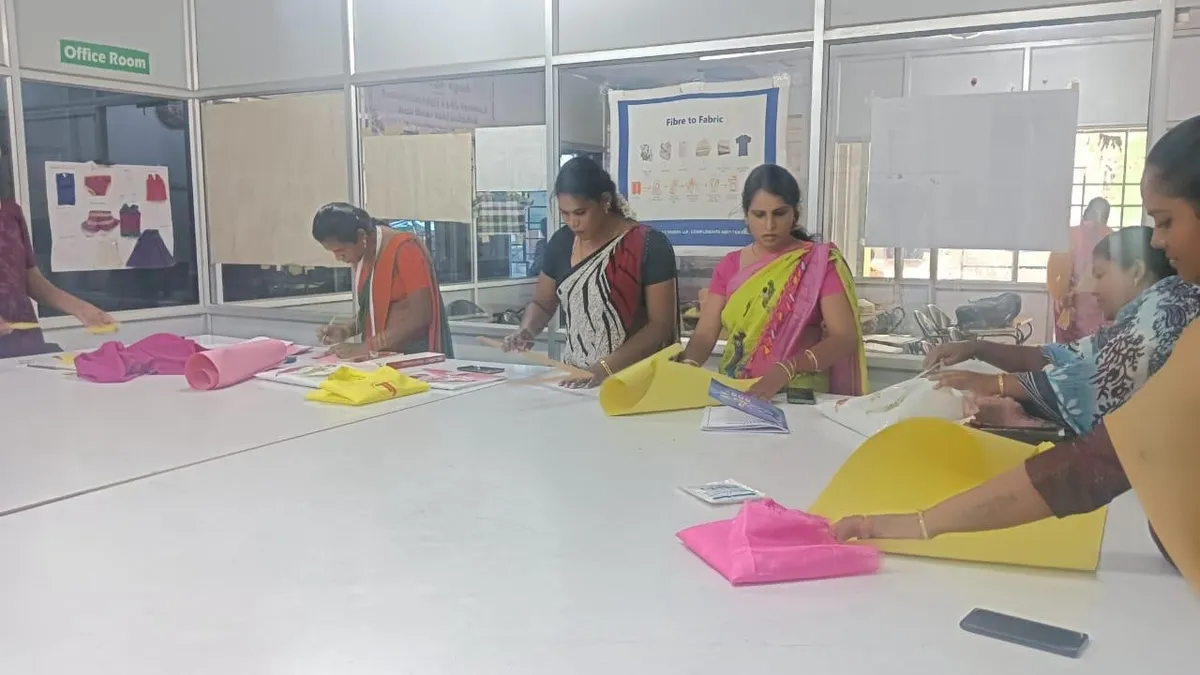 Widows and BPL women participating in vocational skill and livelihood rehabilitation training